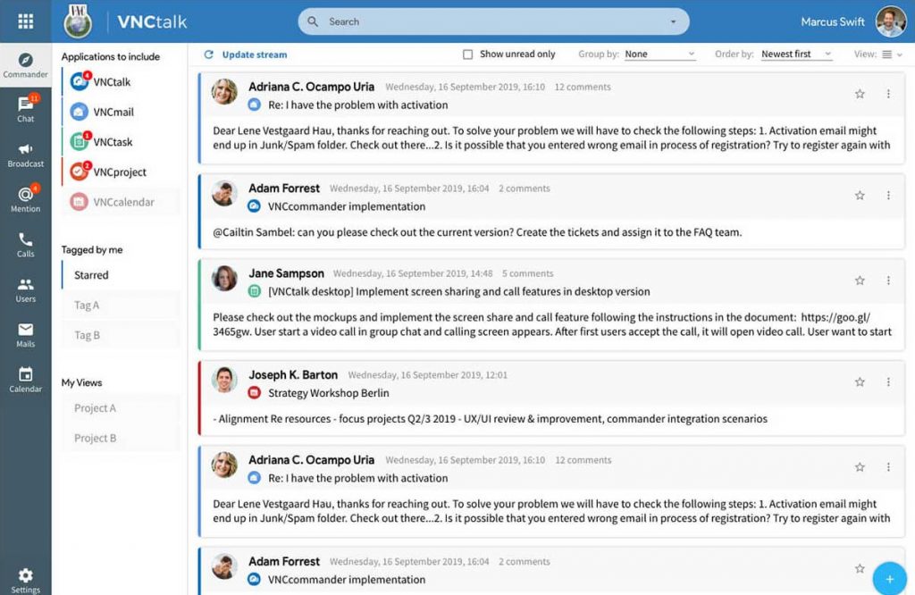 VNCtalk: Multichannel-Kommunikation ist mit VNCtalk kein Problem.