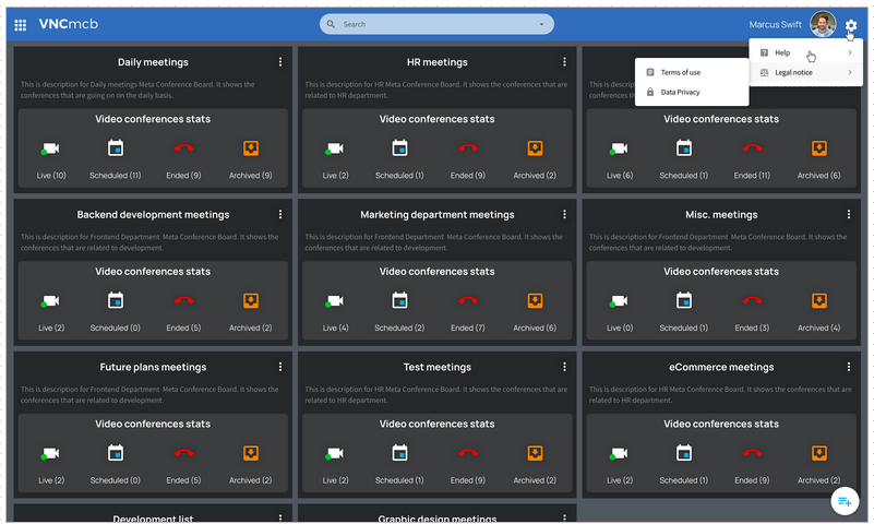New MCB dropdown menu