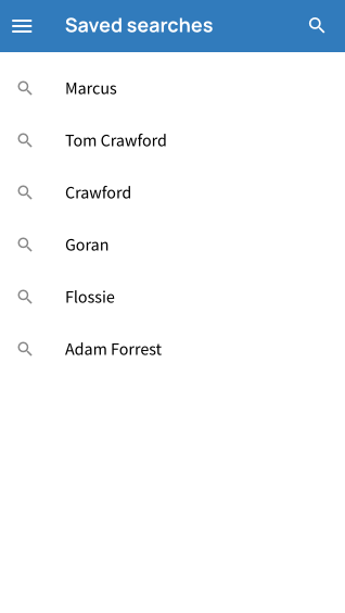 Saved searches