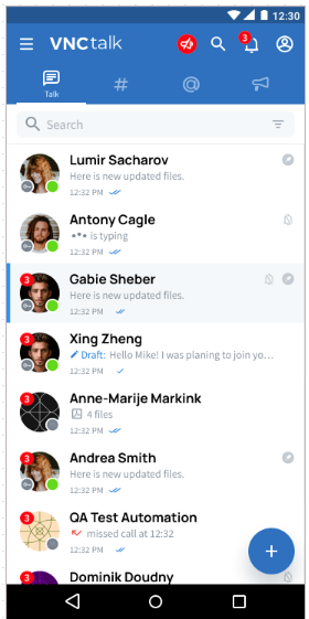 Layout improvements in the mobile main screen