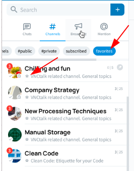 Add Channels to Favorites