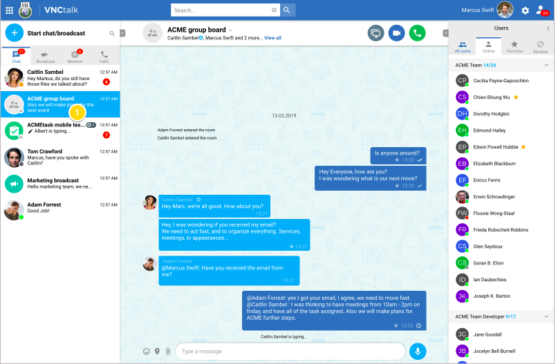Tipp-Benachrichtigungen in Gruppenchats