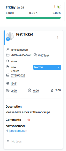 VNCproject Agile Card Mentions