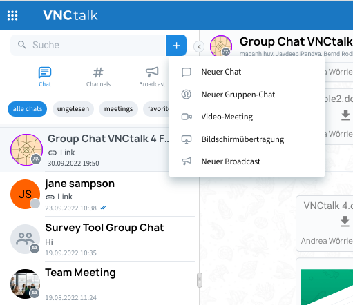 Erstellen Sie geplante Meetings mit VNCtalk!