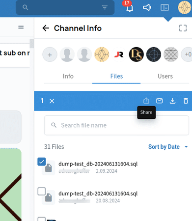 Redesign of the file display in the Channel and Topic info panels