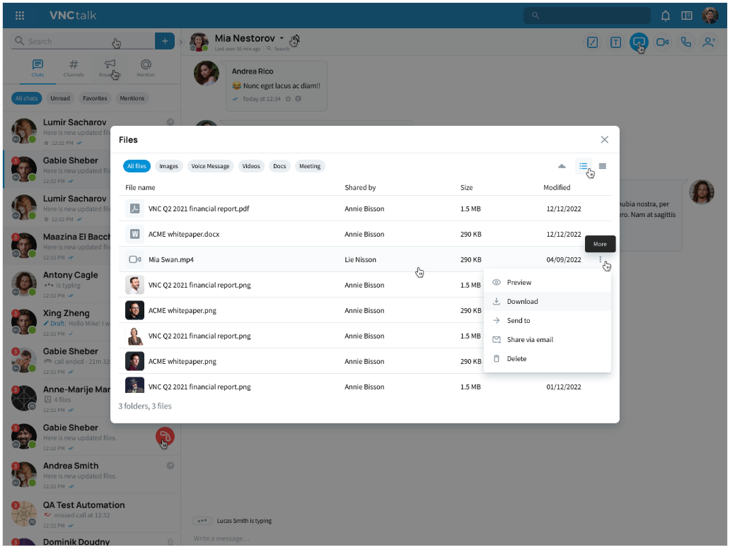 Neues UI für die Tabellenansicht des Cloud- Storage